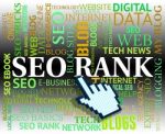 Seo Rank Represents Search Engines And Marketing Stock Photo