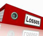 File With Losses Word Stock Photo