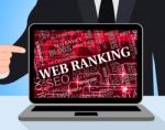 Web Ranking Means Search Engine And Internet Stock Photo