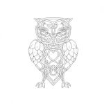 Hops And Barley Owl Celtic Knotwork Stock Photo