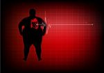 Fat People With Heart Disease Abstract Background Stock Photo