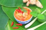Spicy Seafood Soup   Stock Photo