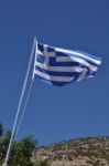 Greek Flag Stock Photo