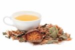 Herbal Tea On White Background Stock Photo