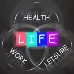 Balance Life Displays Health Leisure And Work Stock Photo