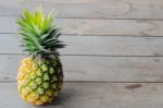 Pineapple Colorful Collection From The Floor Unappetizing Stock Photo