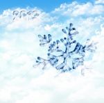 Abstract Snowflake Christmas Stock Photo