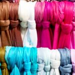 In  London Accessory Colorfull Scarf And Headscarf Old Market No Stock Photo