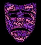 Pain Word Indicates Wordclouds Torment And Wordcloud Stock Photo