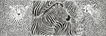 Animals Background - Pattern With Zebra And Cheetahs Motif Stock Photo