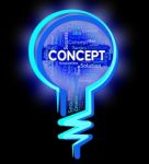 Concept Lightbulb Means Thinking Hypothesis And Thoughts Stock Photo