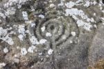 Close Up Of Petroglyph Stock Photo