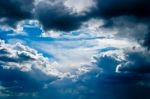 Scenic Cumulus Clouds Stock Photo