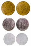 Different Old Italian Coins Stock Photo