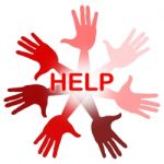 Hands Help Represents Question Human And Solution Stock Photo