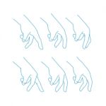Hand Walk Cycle Sequence Drawing Stock Photo