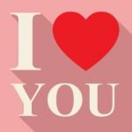 Love You Phrase Indicates Valentines Day And Adoration Stock Photo
