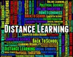 Distance Learning Words Represents Correspondence Course And Dev Stock Photo