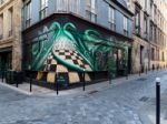 Painted Building Graffiti Style In Bordeaux Stock Photo