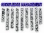 3d Image Knowledge Management   Issues Concept Word Cloud Backgr Stock Photo