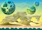 Cartoon  Desert Background With Separated Layers For Game And Animation Stock Photo