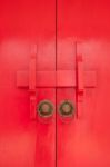 Chinese Red Door Stock Photo