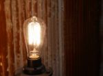 Light Bulbs Turn On Stock Photo