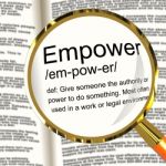 Empower Definition Magnifier Stock Photo