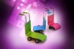 3d Rendered Trolley Stock Photo