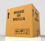 Made In Korea Represents Trade Production And Parcel 3d Renderin Stock Photo