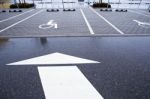 Parking Space For Disabled Person Stock Photo