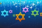 Multicolored Hanukkah Card Stock Photo