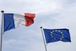 French Flag And European Flag Stock Photo