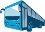 Tourist Shuttle Bus Coach Retro Stock Photo