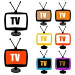 Tv Icons Stock Photo