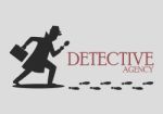 Silhouette Of Detective Agency Stock Photo