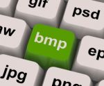 Bmp Key Shows Bitmap Format Stock Photo