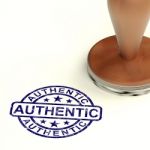Rubber Stamp With Authentic Word Stock Photo