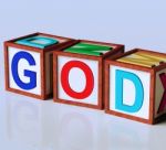 God Blocks Show Spirituality Religion And Believers Stock Photo