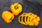 Yellow  Bell Peppers Stock Photo