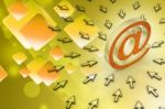 E-mail Sign With  Mouse Pointer Stock Photo