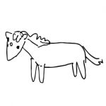 Horse Doodle Hand Drawn Stock Photo