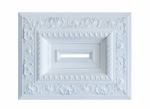 White Frame Of The Classical Style On White Background Stock Photo