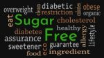 Sugar Free Message Background. Healthy Food Concept - Illustrati Stock Photo