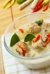 Thai Chicken Galangal Soup Stock Photo