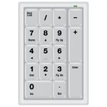 White Computer Numeric Keyboard Isolated On White Background Stock Photo