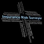 Insurance Risk Surveyor Means Word Employee And Measurer Stock Photo