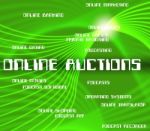 Online Auctions Shows World Wide Web And Websites Stock Photo