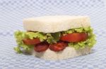 Sandwich With Chorizo Stock Photo