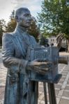 Bistrita, Transylvania/romania - September 17 : Bronze Statue Of Stock Photo